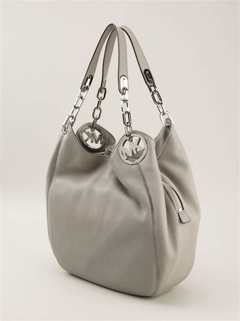 michael kors gray shoulder bag with front pocket|Michael Kors shoulder bag sale.